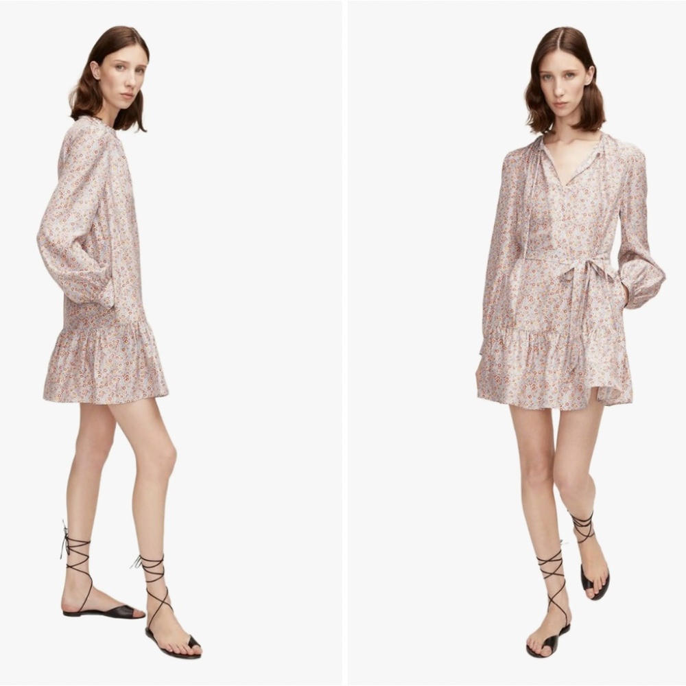 Rebecca Taylor Violet Fleur Silk Mini Dress